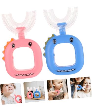 Partykindom 4-Piece U-Shaped Silicone Toothbrush Set for Kids Portable & Sweet Design for Baby Oral Care - Buy Online on GoSupps.com