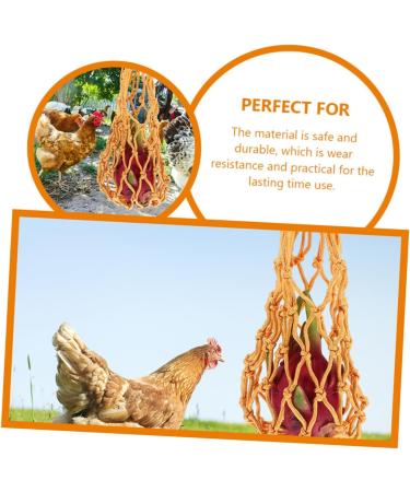 HAPINARY 2pcs String Feeders for Chickens Foraging Tool Chicken Black Hooks Nylon Fruit Bag Vegetable - Buy Online on GoSupps.com