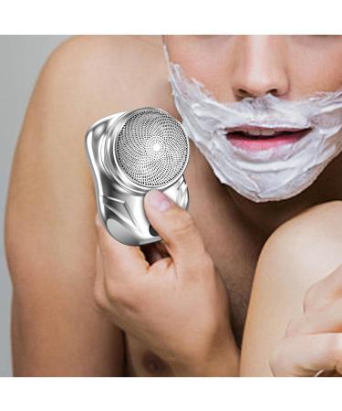 Face Shaver for Men | Rechargeable Electric Razor - Cordless Mini Electric Razor for Men's Grooming Silver - Buy Online on GoSupps.com