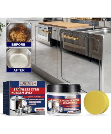 EIRZNGXQ Powerful Stainless Steel Clean Wax Cookware Cleaning Paste Household Pot Strong Cleaner Bottom Cream Scale Detergent - Buy Online on GoSupps.com