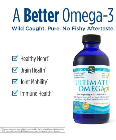 Buy Nordic Naturals ProOmega-D Xtra Lemon 8 fl oz - Omega-3 & Vitamin D Supplement - Buy Online on GoSupps.com