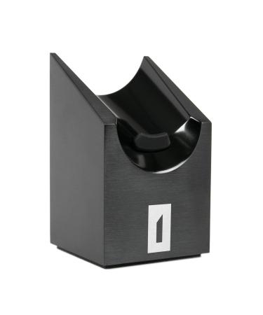 OneBlade Vertical Shaving Brush Stand (Black) Heavy Duty 6063 Aluminum Double Anodized Finish Hygienic Shaving Brush Storage - Weight 9.8 oz / 278 grams