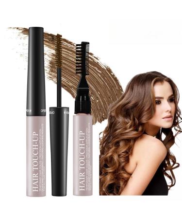 Light Brown Hair Root Colour Touch Up Temporary Hair Colour Touch Up Semi Permanent Hair Dye Brown Quick Root Touch Up Waterproof Long Lasting Grey Hair Coverage Natural Hair Root Touch Up with Brush