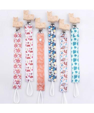 Baby Clip Pacifier Chain - Wooden Pacifier Holder for Toddlers & Newborns | 30cm Teething Toy Strap - Buy Online on GoSupps.com