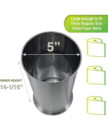 LDR Industries Ashton Free Standing Toilet Paper Holder Canister - Brushed Nickel - Buy Online on GoSupps.com