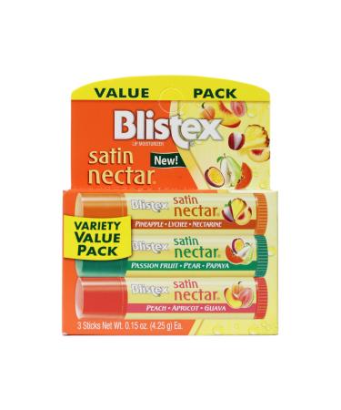 Blistex Satin Nectar Lip Moisturizer Variety Value Pack 0.15 Ounce Each - Buy Online on GoSupps.com