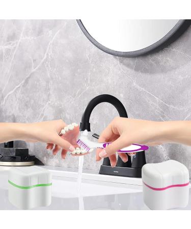 Buy Hongecb 2 Braces & Prosthesis Cleaning Brushes - Double-Headed Storage Box & Soaking Cups for Optimal Denture Care | International Shipping Available - Buy Online on GoSupps.com