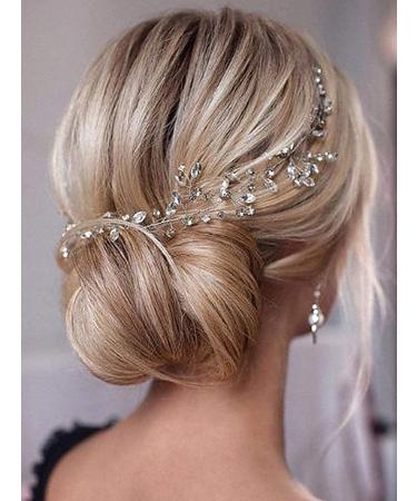 EARENT Bride Wedding Crystal Hair Vine - Bridal Rhinestone Headband for Women and Girls (Silver) - Buy Online on GoSupps.com