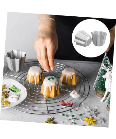 PRETYZOOM 6 Pcs Octagonal Cake Mold Baking Pan Roasting Pan Mini Paper Cups Cake Baking Mold Dessert Non Stick 7.5x7.5x6.5cmx3pcs Silverx3pcs - Buy Online on GoSupps.com