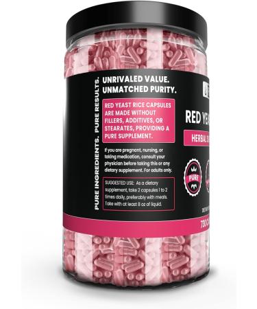 Pure Red Yeast Rice Capsules (730 Count) | Lab Verified, No Fillers | Pure Original Ingredients - Buy Online on GoSupps.com