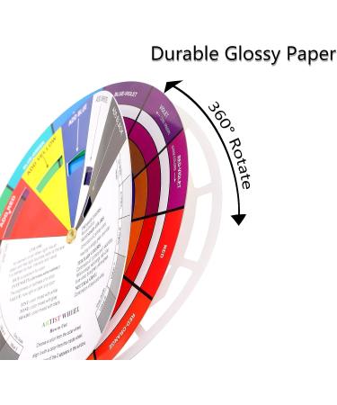 Color Paint Wheel Chart for Artists and Kids - 10 Pieces Color Mixing Guide for Art Class and Makeup Blending - 5.5 Inch Color Harmony Wheels - Buy Online on GoSupps.com