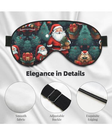 Cute Christmas Man Print Unisex Sleep Eye Mask | Soft Comfort Eye Shade for Travel Yoga & Shift Work - Buy Online on GoSupps.com