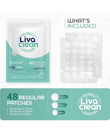 LivaClean (48 Count 1 Pack) Hydrocolloid Patches Hydrocolloid Patches for Face Hydrocolloid Covers Hydrocolloid Gunk Catcher - Buy Online on GoSupps.com