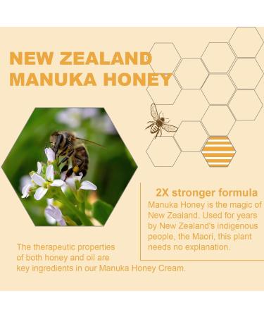 TGTXDEA 2packs Max Strength Treat Natural Organic Manuka Honey Cream Ointment Soothing Relief for Dry Heat Rash Itching Eczema Psoriasis Leg Stomach Armpit Foot Hand - Buy Online on GoSupps.com