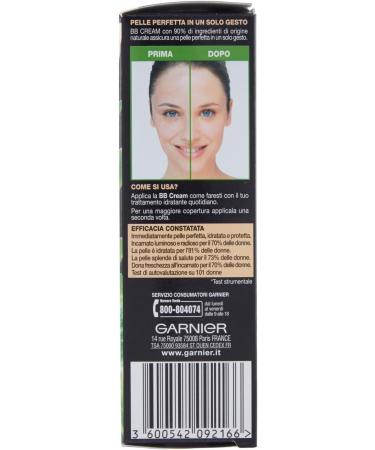 L'Or al Italia SpA GARNIER BB Cream Natural All in 1 moisturizing cream enriched with natural pigments and green tea individually packed 1 x 50 ml - Buy Online on GoSupps.com