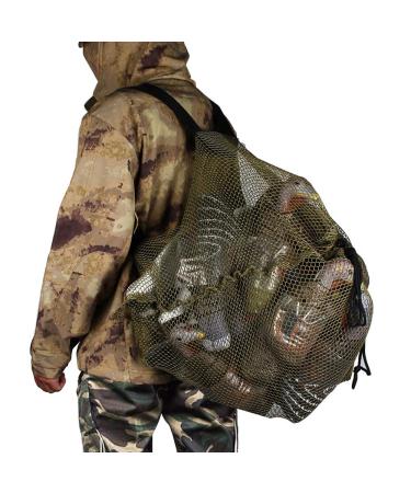 WeiNIJIA Mesh Decoy Bags 35" x 28", Large Capacity Decoy Carrying Bag Drawstring Backpack for Carrying Duck, Turkey, Waterfowl, Goose, Marllard Hunting Accessories
