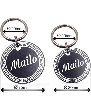 Personalized Dual-Sided Engraved Pet Tags | Unique Dog & Cat Branding | 30mm & 35mm - Orange Color | International Shipping Available - Buy Online on GoSupps.com