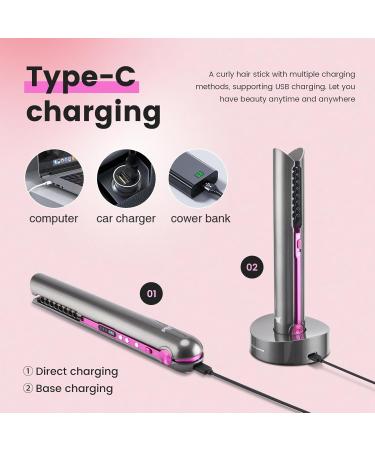 PRITECH Cordless Travel Flat Iron - Mini Hair Straightener & Curler Portable USB-C Rechargeable Dual Voltage for Thin & Fine Hair - Ideal for On-the-Go Styling - Buy Online on GoSupps.com