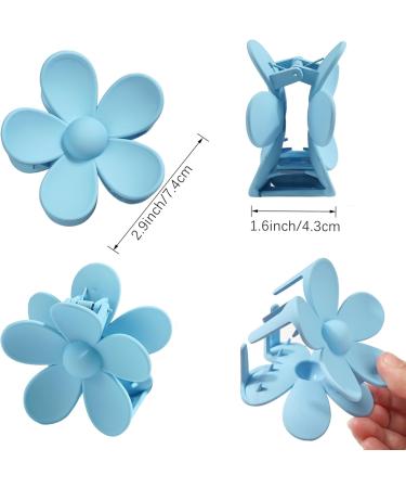 JOYOYO 4 Pcs Medium Flower Hair Claw Clips for Women & Girls - Lightweight 3 Inch Bright Colors Floral Clips for Thick & Thin Hair - Buy Online on GoSupps.com