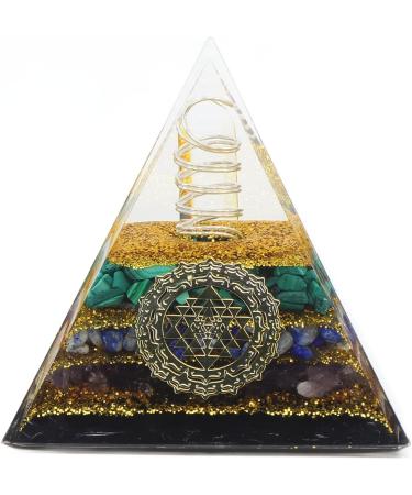 Energy Generator Orgone Pyramid Crystal Pyramid Home Desktop Decoration Trigger Calmness Enhance Spiritual Consciousness for Inner Peace and Healing - Buy Online on GoSupps.com