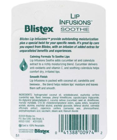 Blistex Lip Infusions Soothe Lip Moisturizer 0.13oz (3 Pack) - Hydrating Lip Balm Set - Buy Online on GoSupps.com