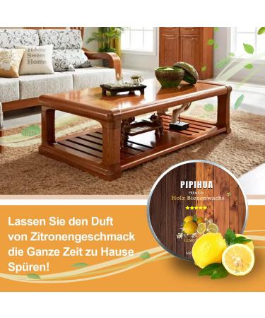 Furniture Wax - Colorless Natural Wood Care Beeswax Polishing & Protection | Waterproof Abrasion-Resistant 100g with Sponge (Lemon) for Antique & Wooden Furniture Maintenance - Buy Online on GoSupps.com
