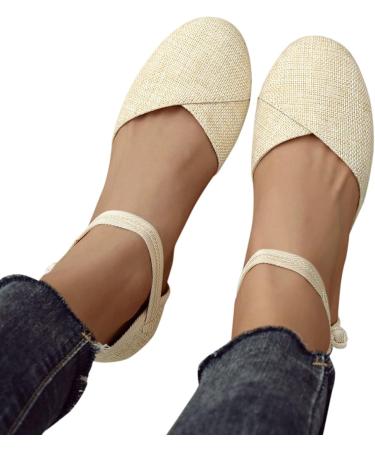 Elegant Women's Summer Wedge Sandals Casual Roman Style Thick Sole Beige Perfect for 3.5 UK Size - Buy Online on GoSupps.com