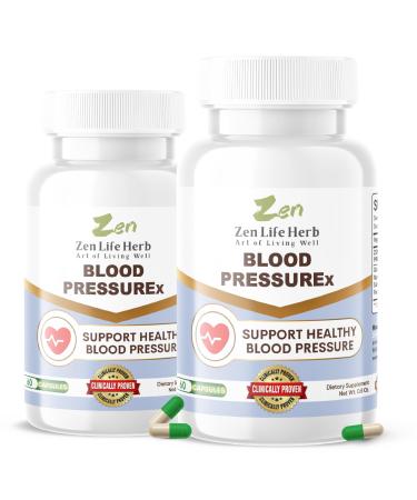 ZEN LIFE HERB Blood PressuREx - Heart Health Blood Pressure Support Supplement-Support Blood Pressure & Healthy Circularity Naturally Ginseng Plus Blend 100% PURE Plant-Based Supplement (120 Capsules)