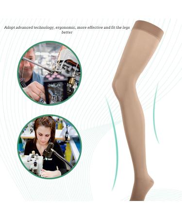 23-32 mmHg Thigh Compression Cuffs & Footless Compression Socks for Varicose Veins Edema & Swelling Relief - Firm Hold & Comfortable Fit - Buy Online on GoSupps.com