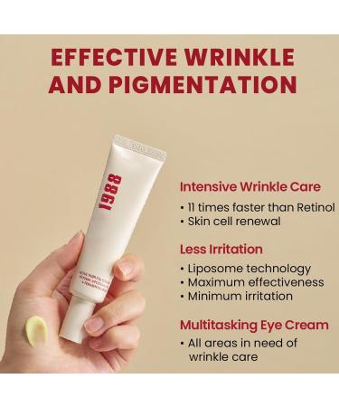 1988EyeCream Antiaging eye cream with 4 retinal liposome antiwrinkle eye cream against wrinkles and circles around the eyes smoothing bags and dark circles around the eyes - Buy Online on GoSupps.com