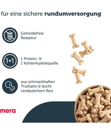 Mera Pure Sensitive Goody Snack - Healthy Gluten-Free Treats for Sensitive Dogs | Turkey & Rice Dog Snacks (600g) - Ideal for Training - Buy Online on GoSupps.com