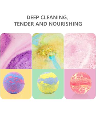 FAMoUsGoods 6 x Organic Essential Oil Bubble Bombs 6 Colours 6 Bath Fragrances Bubble Relieving Bath Bomb Effervescent Balls - Buy Online on GoSupps.com