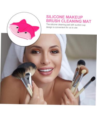 Fox Scrub Makeup Cosmetic Brush Cleaning Mat Portable Washing Tool Makeup Cleaning Mat Hair Brush Cleaner Makeup Brush Cleaner Mat Makeup Brush Cleaning Pad Makeup Brush Scrubber 17x15cm Rosy - Buy Online on GoSupps.com