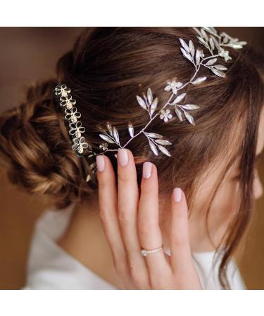 Amaxiu Rhinestone Hair Comb Set - 7pcs French Twist Flower Combs | Wedding Bridal Jewelry & Accessories for Women & Girls - Buy Online on GoSupps.com