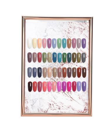 OKJHFD Nail Display Book Nail Art Color Chart Display Board Stand Nail Tip Gel Polish Color Display Card Frame for Nail Art Showing