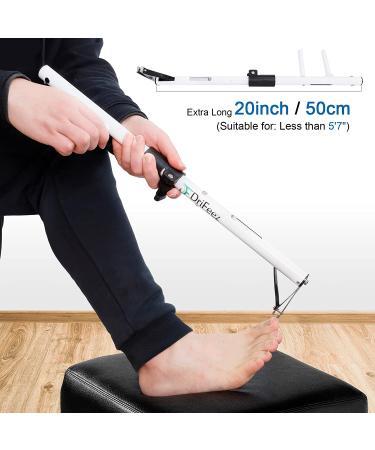 Long Handle Toenail Clippers for Seniors & Overweight Patients - 4mm Wide Jaw Opening, Easy Reach Toe Nail Clipper for Thick Toenails - Crystal White (20 / 50cm) - Buy Online on GoSupps.com