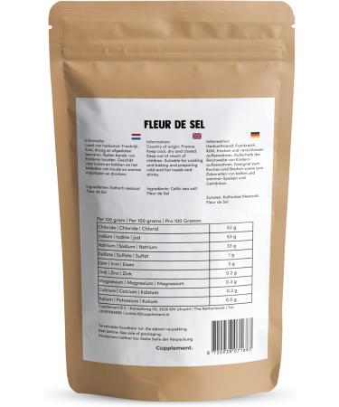 Cupplement - Fleur de Sel de Gu rande - Celtic sea salt 250 g - Superior quality - Fine salt - Buy Online on GoSupps.com