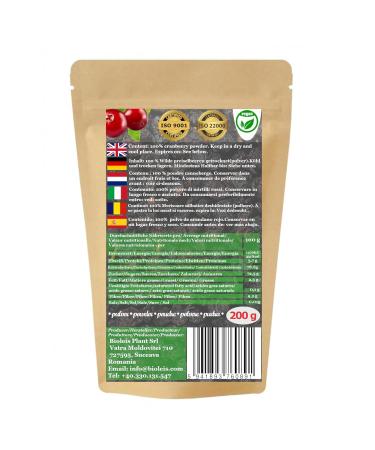 Buy 100% Natural Cranberry Powder 200g | Wild Collection Fruit Powder | Premium Quality Superfood - Buy Online on GoSupps.com
