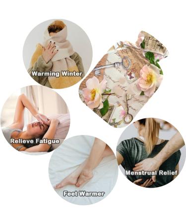 Naanle Floral Vintage Heat Bottle - 1L Warm Water Flap for Bed Hand & Feet - Pain Relief & Cold Therapy - Buy Online on GoSupps.com