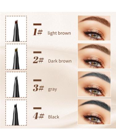 2024 New Magic Eyebrow Pencil - 3D Waterproof Long-Lasting Eyebrow Pen Set of 2 in Light Brown | International Shipping Available - Buy Online on GoSupps.com