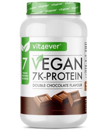 Vegan 7k protein-1kg-double chocolate-purely vegetable protein powder with rice almond soy pea hemp cranberry sunflower protein - Buy Online on GoSupps.com