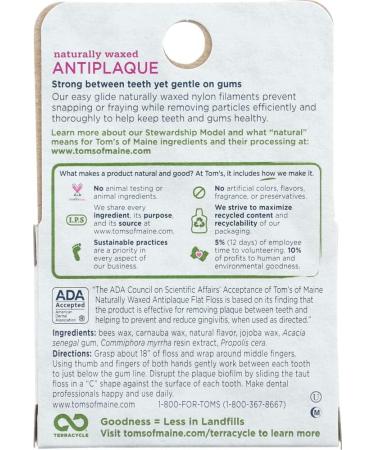 Tom's of Maine Spearmint Antiplaque Flat Floss - Buy 4-Pack (32 ct) | Best International Shipping - Buy Online on GoSupps.com