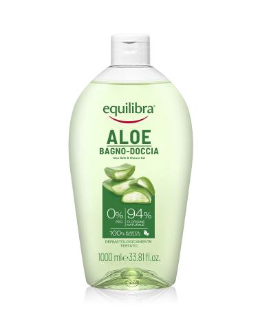 Equilibra Equilibra Body Aloe Bathroom Delicate Aloe Shower with Moisturizing and Purifying Action Suitable for the Whole Family with Aloe Vera and Plant-Based Surfactants 1000 ml