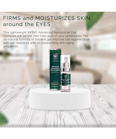 VipBio Organic Restorative Eye Gel for Dark Circles and Puffiness - 0.5 fl. oz - Buy Online on GoSupps.com
