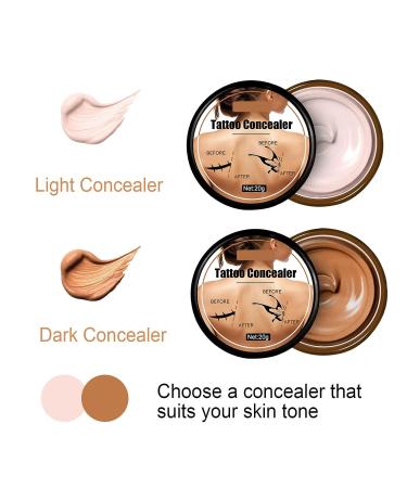 0.7oz Waterproof Tattoo Cover Cream for Scar & Birthmark - Dark Color - Buy Online on GoSupps.com