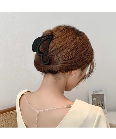 6 PCS Heart Shaped Claw Clips for Women - Matte Hair Claw Clips for Medium Hair - Nonslip Hair Clips for Thin, Curly, and Thick Hair - Buy Online on GoSupps.com