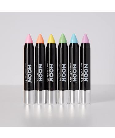 Moon Glow Neon-UV Face & Body Paint - Pastel Colors UV Reactive 6-Piece Set for Vibrant Face Painting - Buy Online on GoSupps.com