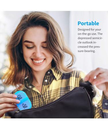 ZIKEE Weekly Pill Organizer - 2 Times a Day AM PM Pill Box with 7 Detachable Cases - Blue - Buy Online on GoSupps.com