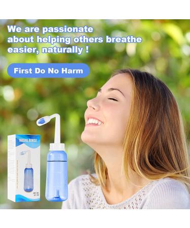 Nasendusche Set - 300 ml Neti Pot for Sinus Rinsing | Nose Rinse Kit & Salt Water Solution - Buy Online on GoSupps.com