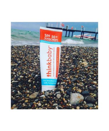 Thinkbaby Safe Sunscreen SPF 50+ 6oz Family Size (2-Pack) - Broad Spectrum UVA/UVB Protection - Buy Online on GoSupps.com